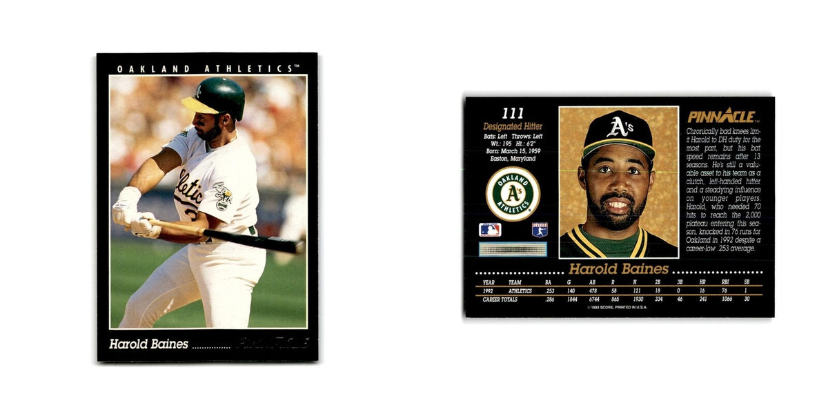Harold Baines 1993 Pinnacle #111 Oakland Athletics Baseball Card NM