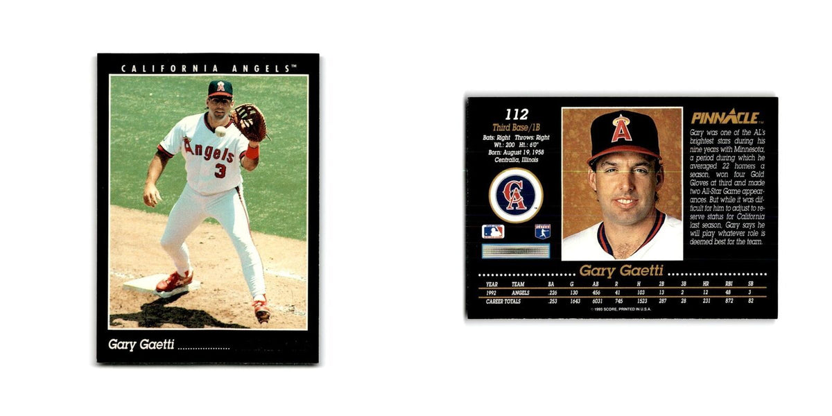Gary Gaetti 1993 Pinnacle #112 California Angels Baseball Card NM