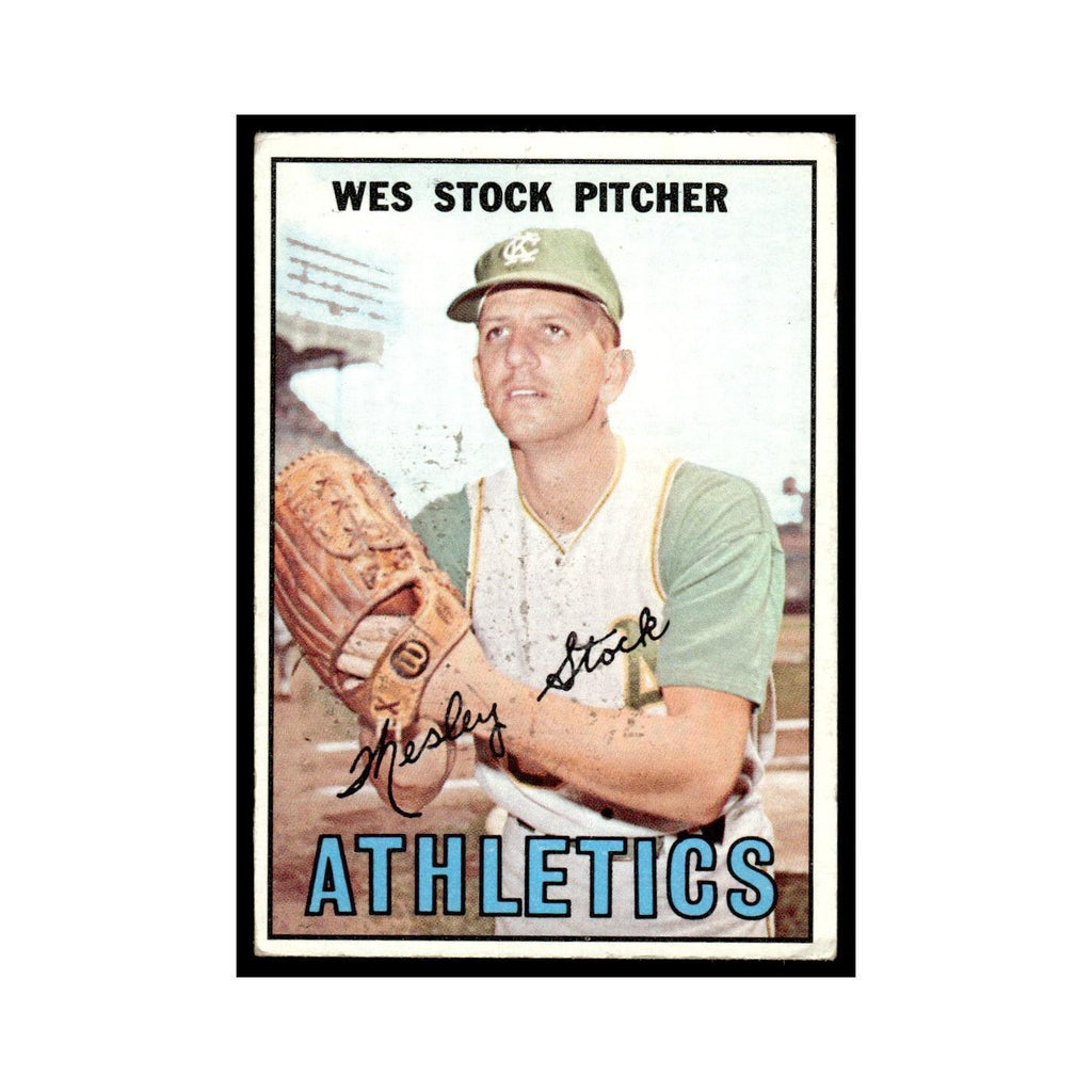 1967 Topps Baseball Card Wes Stock Kansas City Athletics #74