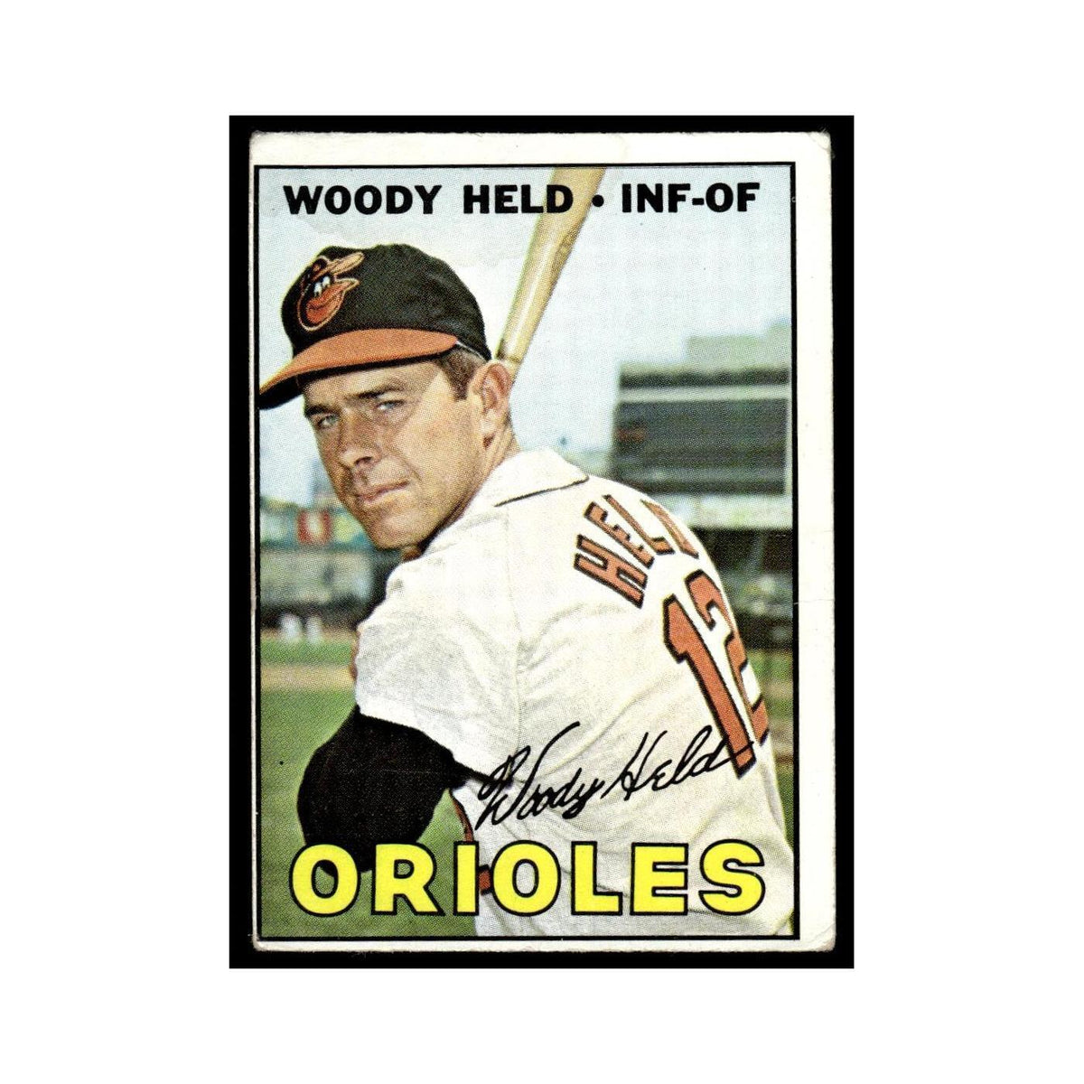 1967 Topps Baseball Card Woody Held Orioles #251