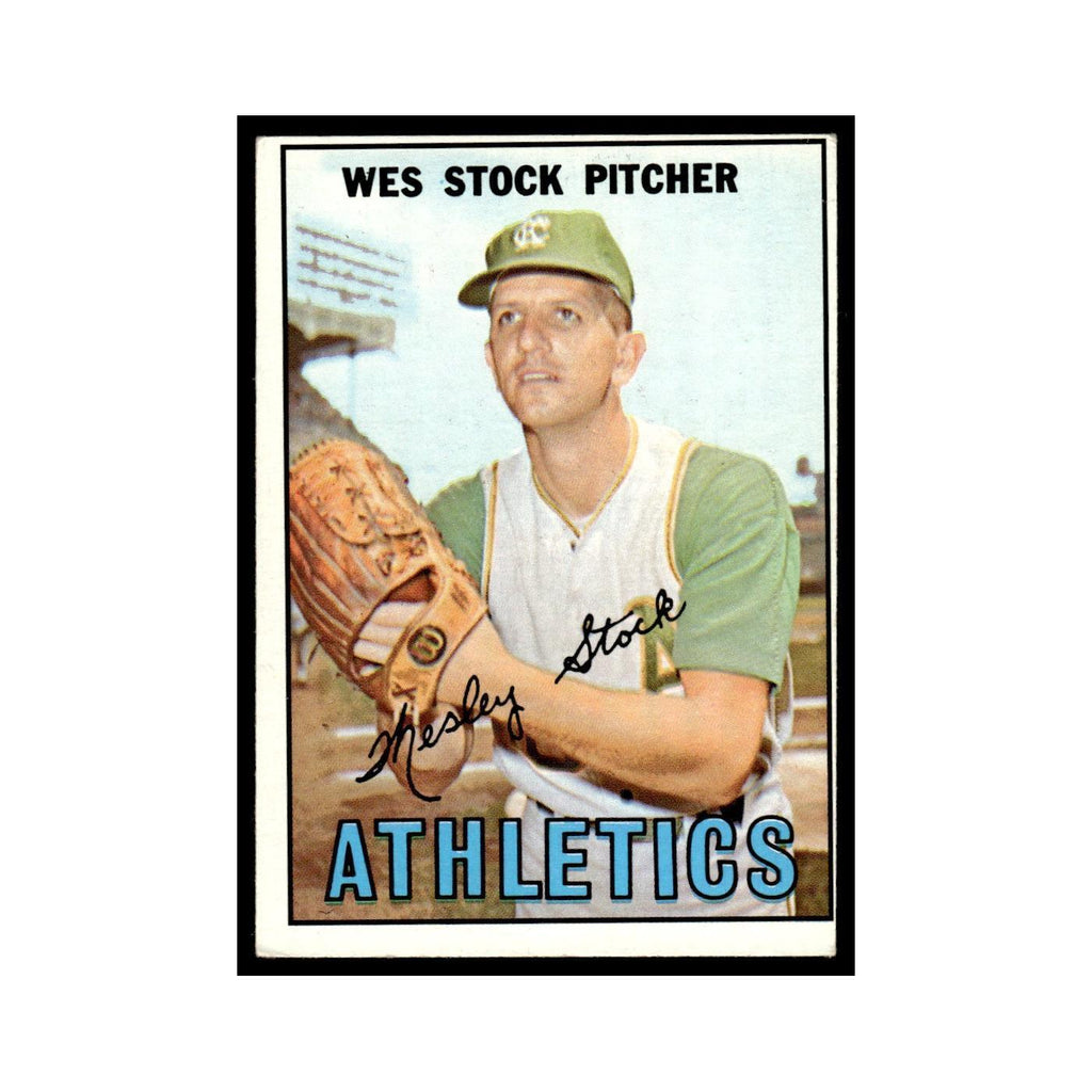 1967 Topps Baseball Card Wes Stock Kansas City Athletics #74
