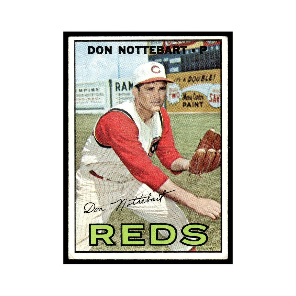 1967 Topps Baseball Card Don Nottebart Reds #269