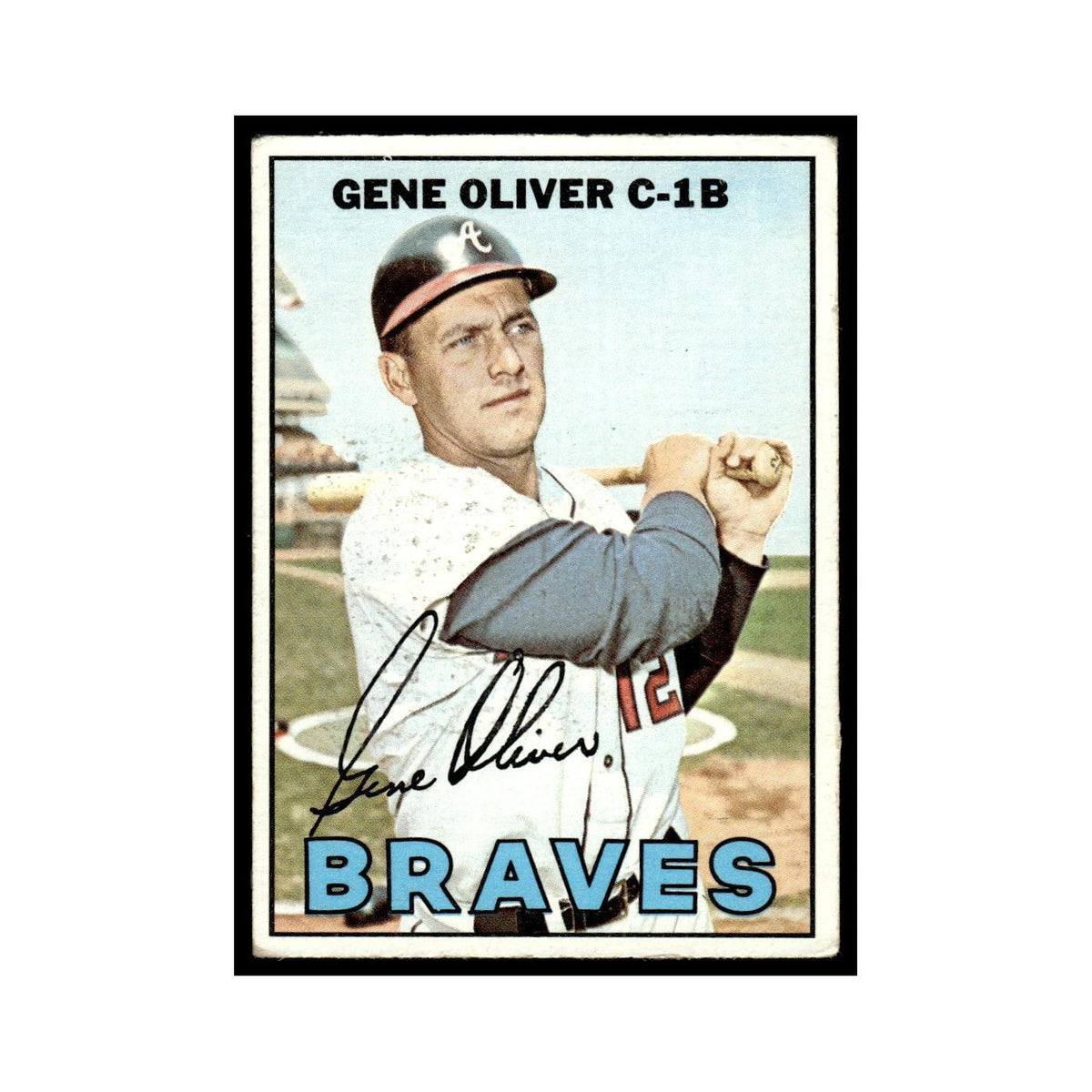 1967 Topps Baseball Card Gene Oliver Braves #18