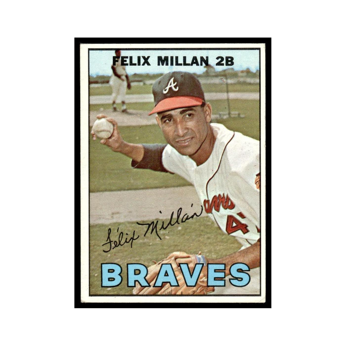 1967 Topps Baseball Card Felix Millan Braves #89