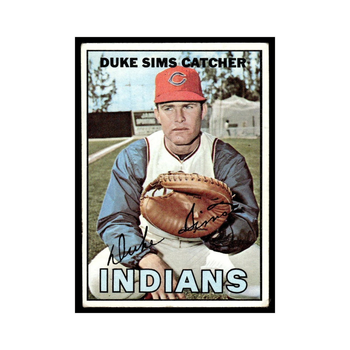 1967 Topps Baseball Card Duke Sims Indians #3