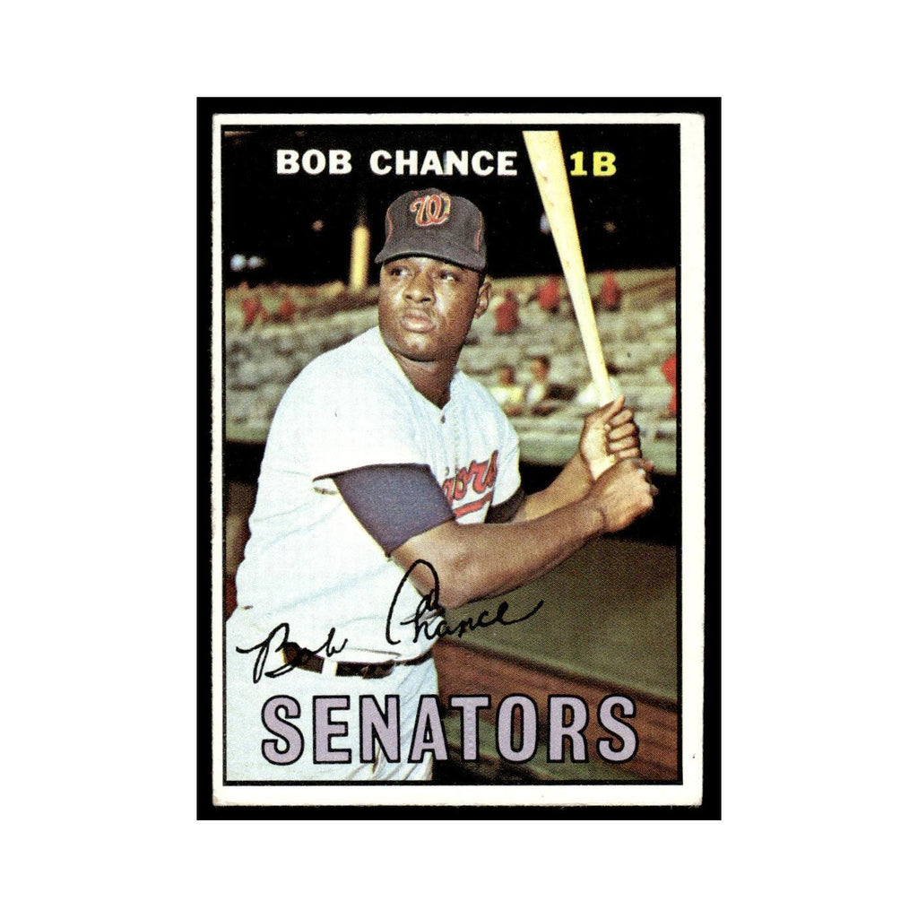 1967 Topps Baseball Card Bob Chance Washington Senators #349