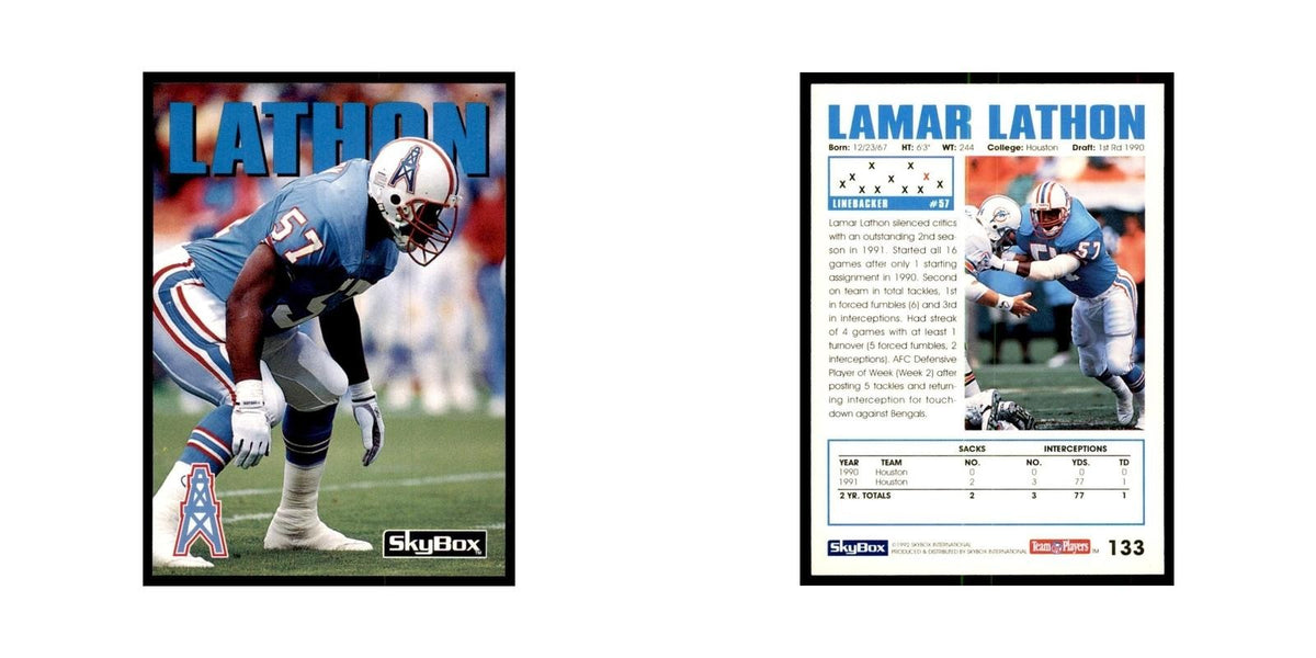 1992 SkyBox Lamar Lathon Football Cards #133