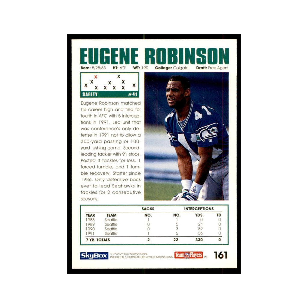 1992 SkyBox Eugene Robinson Football Cards #161