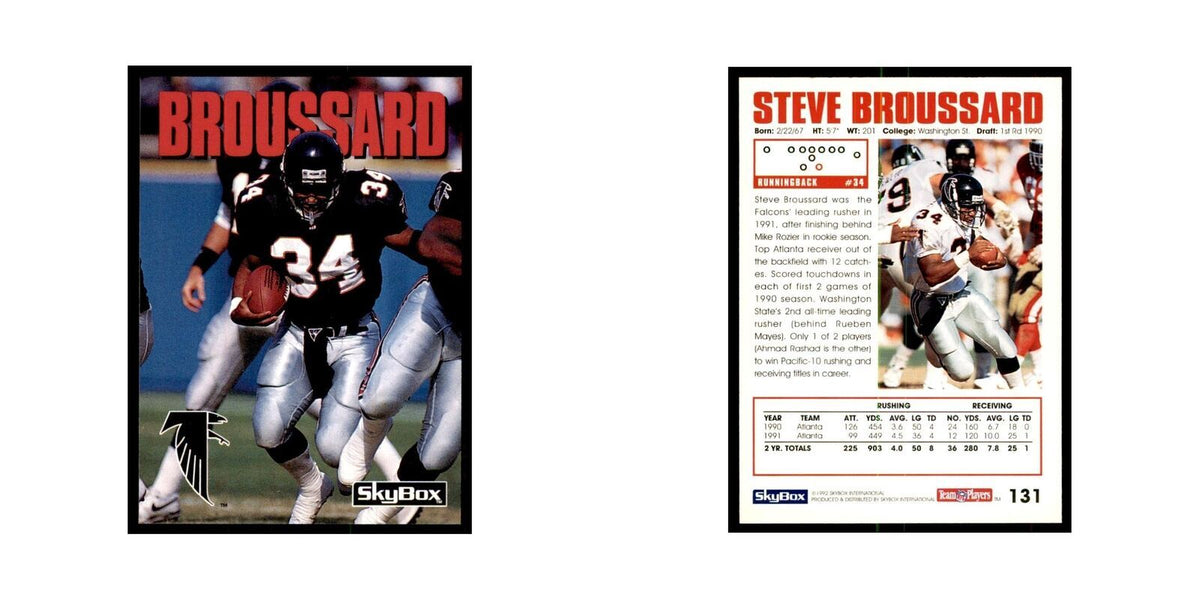 1992 SkyBox Steve Broussard Football Cards #131