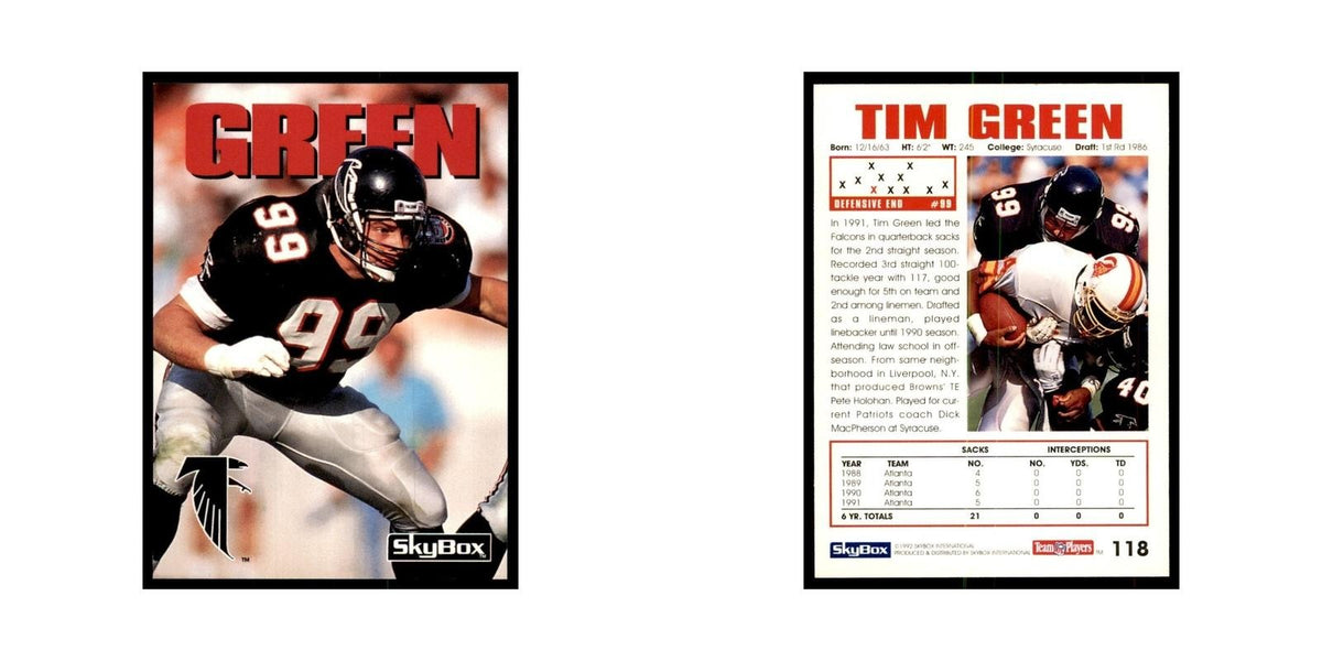 1992 SkyBox Tim Green Football Cards #118
