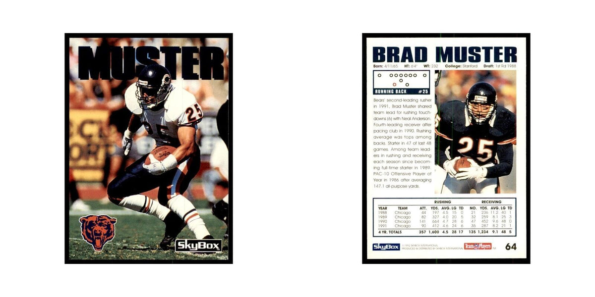 1992 SkyBox Brad Muster Football Cards #64