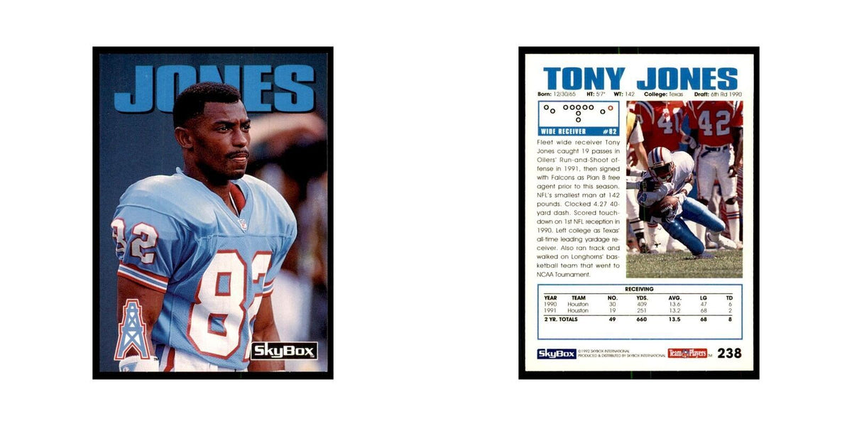 1992 SkyBox Tony Jones Football Cards #238
