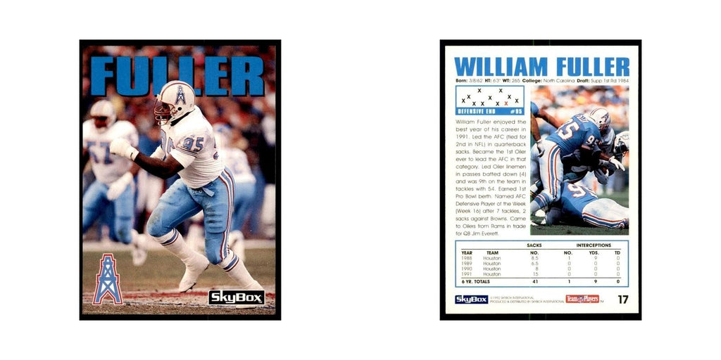 1992 SkyBox William Fuller Football Cards #17