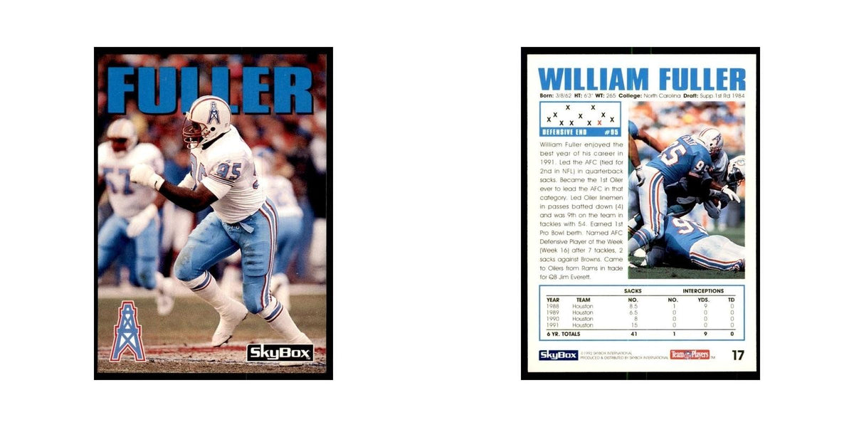 1992 SkyBox William Fuller Football Cards #17