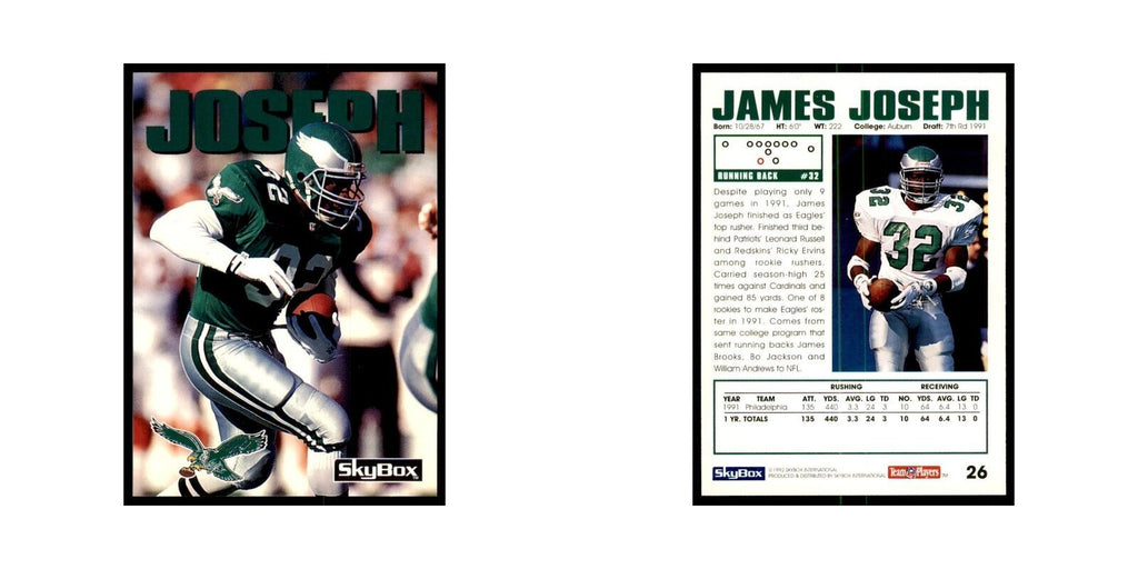 1992 SkyBox James Joseph Football Cards #26