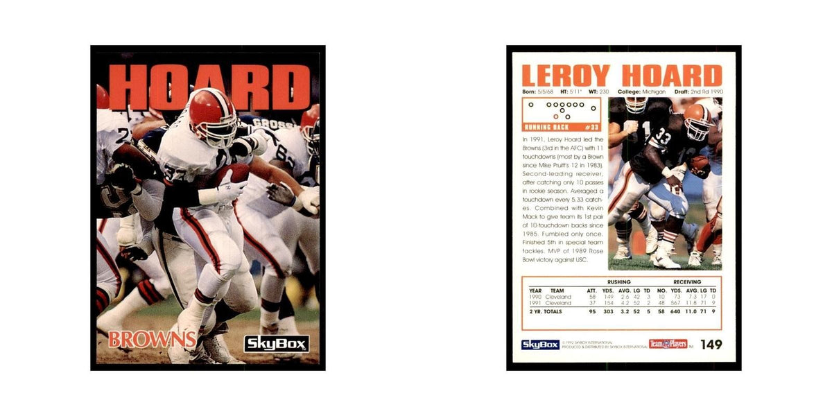 1992 SkyBox Leroy Hoard Football Cards #149