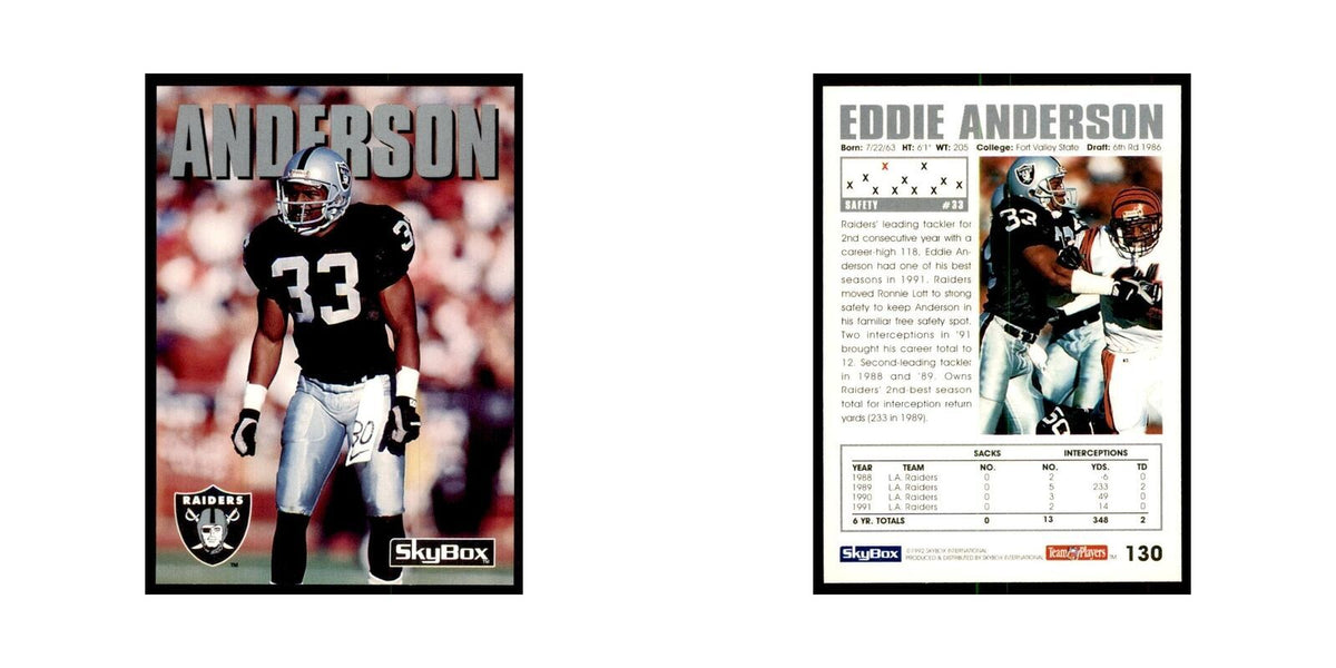 1992 SkyBox Eddie Anderson Football Cards #130