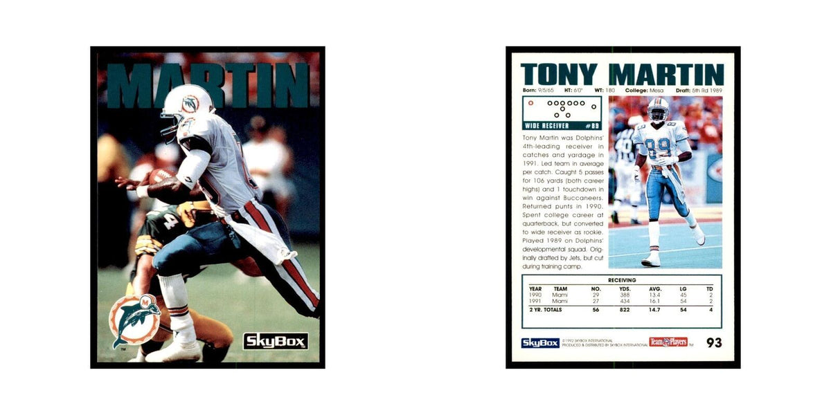 1992 SkyBox Tony Martin Football Cards #93
