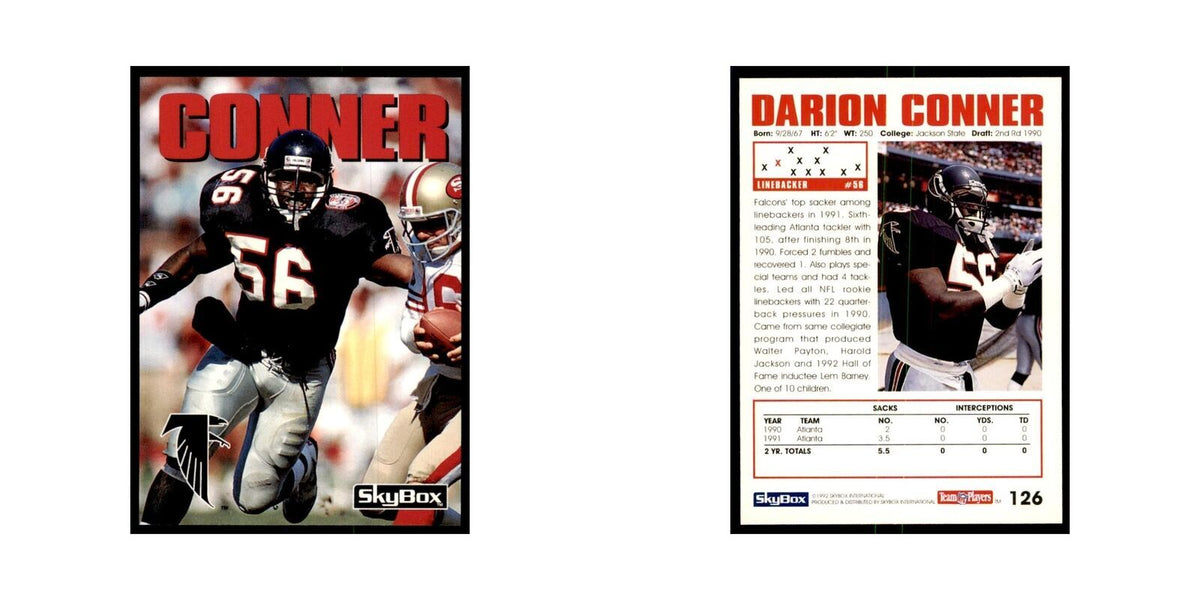 1992 SkyBox Darion Conner Football Cards #126