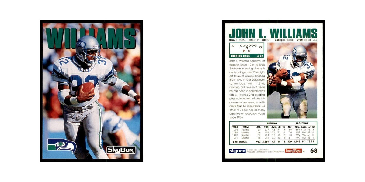 1992 SkyBox John L. Williams Football Cards #68