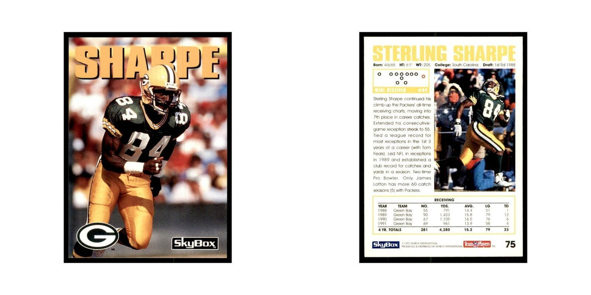 1992 SkyBox Sterling Sharpe Football Cards #75