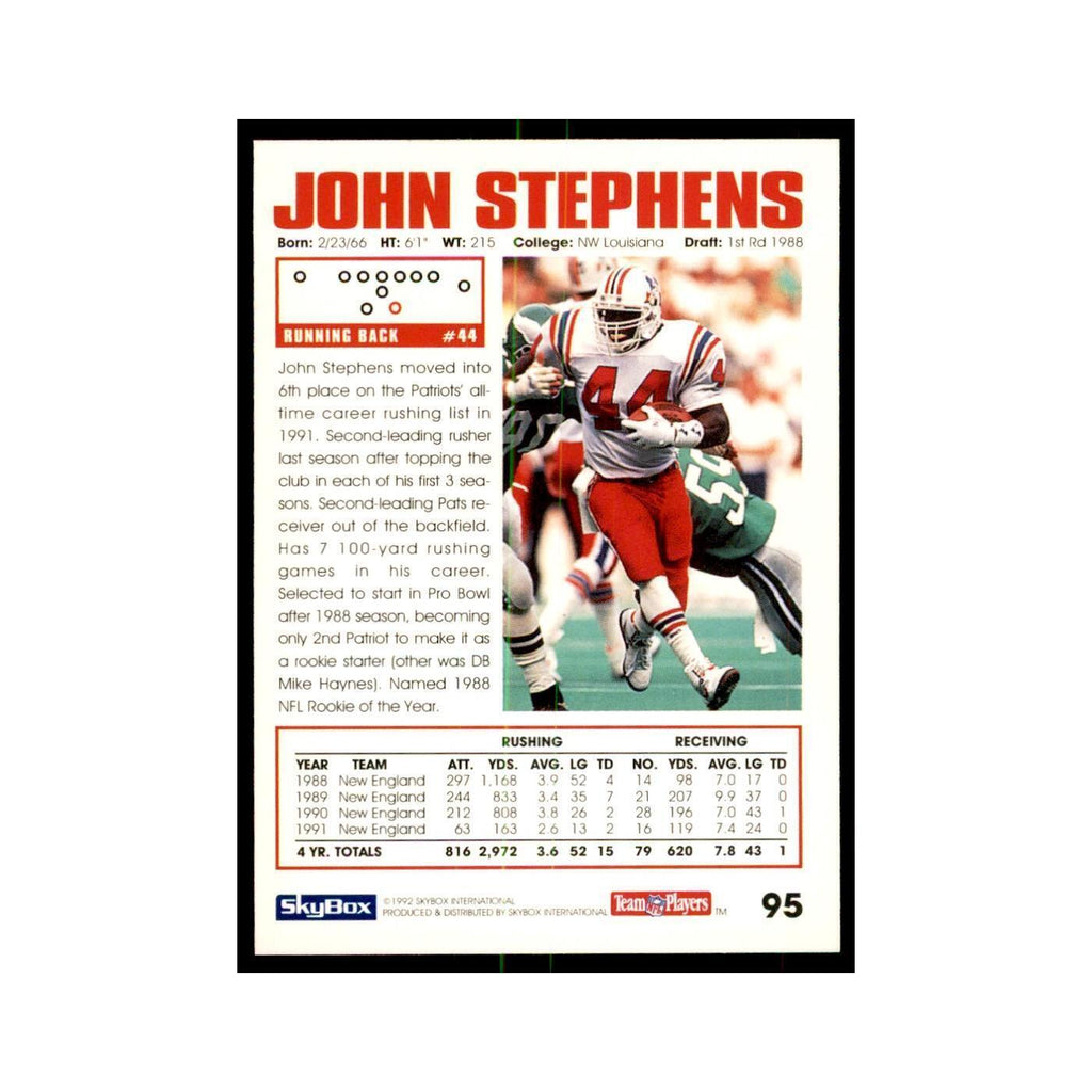1992 SkyBox John Stephens Football Cards #95