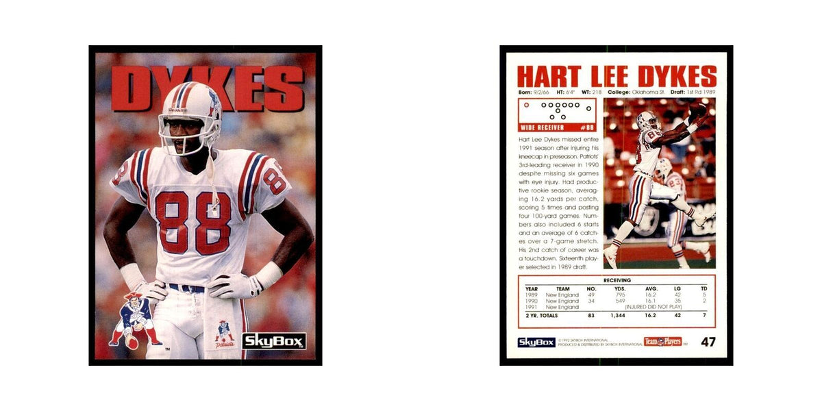 1992 SkyBox Hart Lee Dykes Football Cards #47