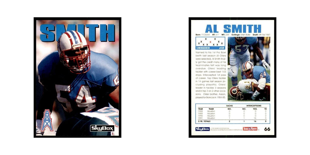 1992 SkyBox Al Smith Football Cards #66