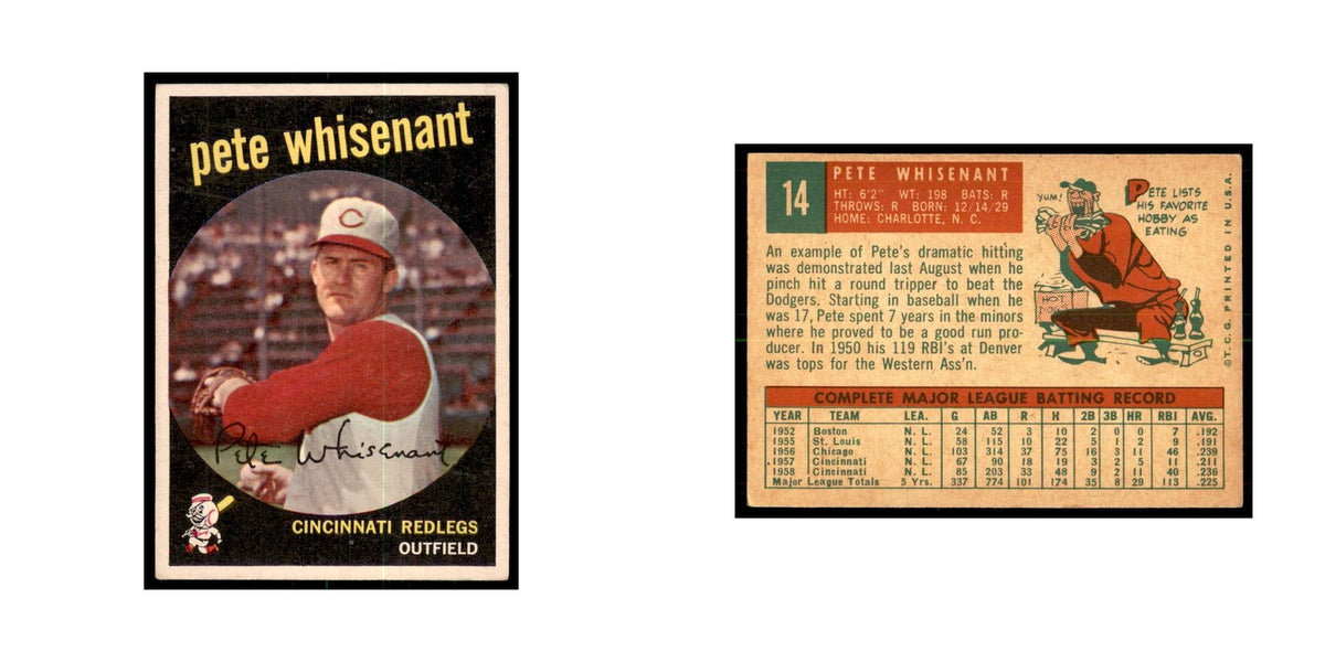 1959 Topps Pete Whisenant Baseball Cards #14