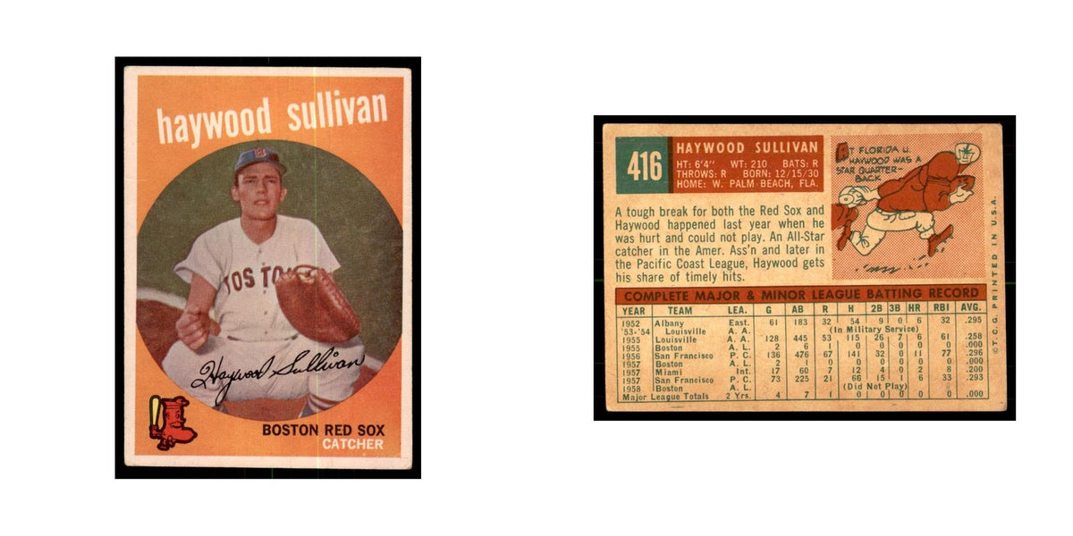 1959 Topps Haywood Sullivan Baseball Cards #416