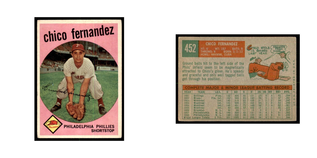 1959 Topps Chico Fernandez Baseball Cards #452