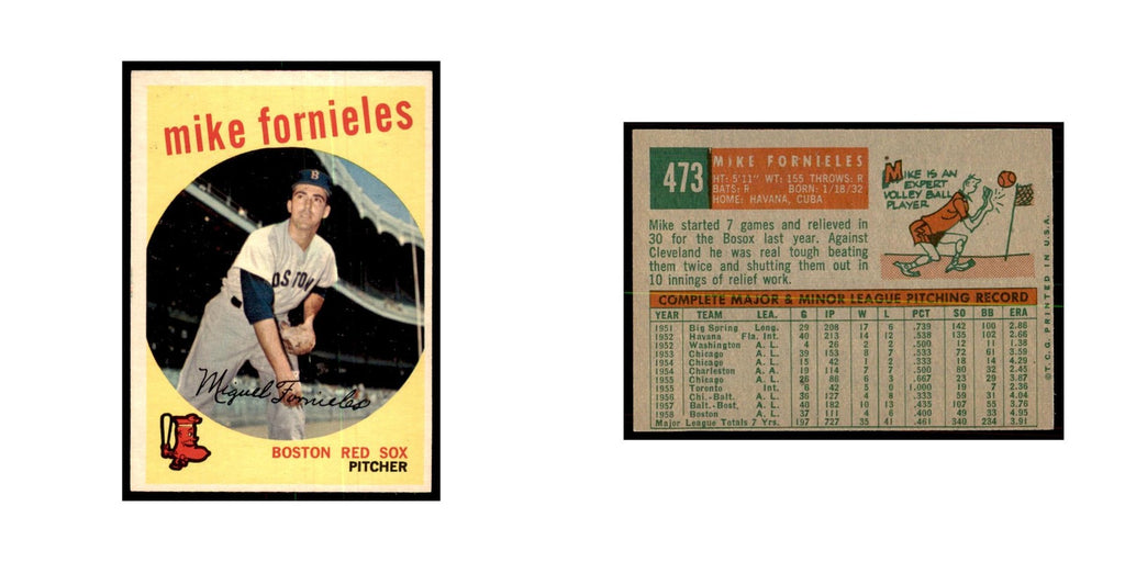 1959 Topps Mike Fornieles Baseball Cards #473
