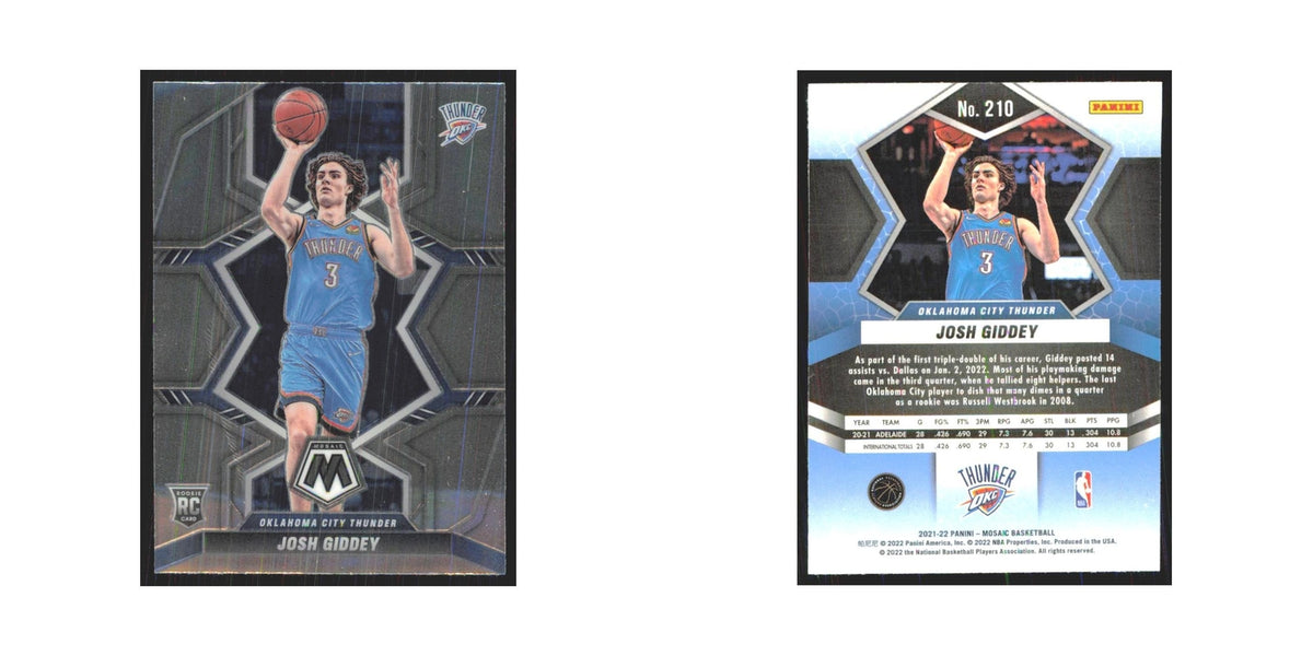 2021 Panini Mosaic Josh Giddey RC Thunder #210