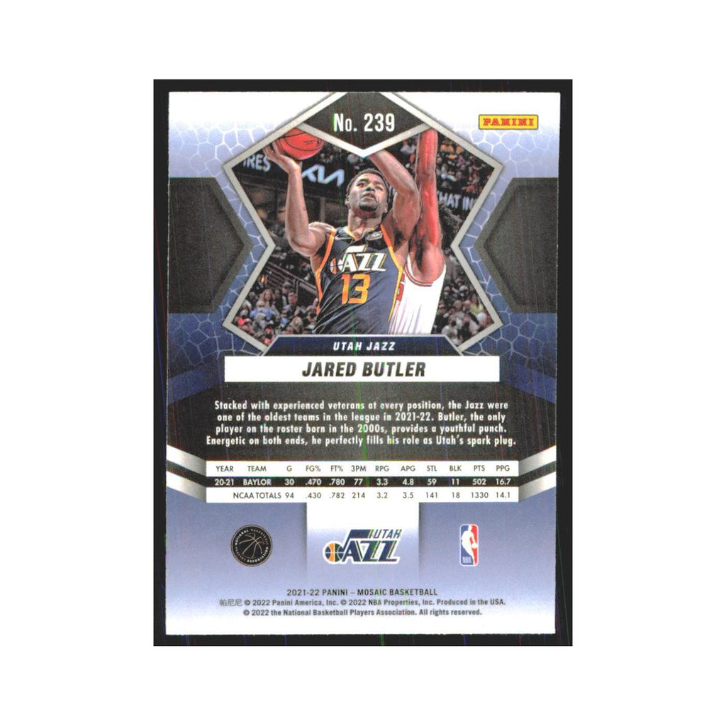 2021 Panini Mosaic Jared Butler RC Jazz #239