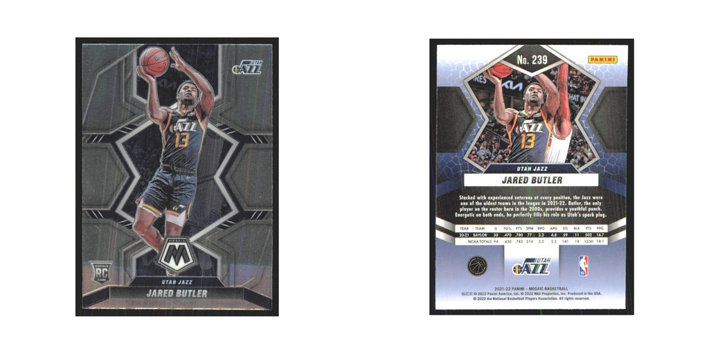 2021 Panini Mosaic Jared Butler RC Jazz #239