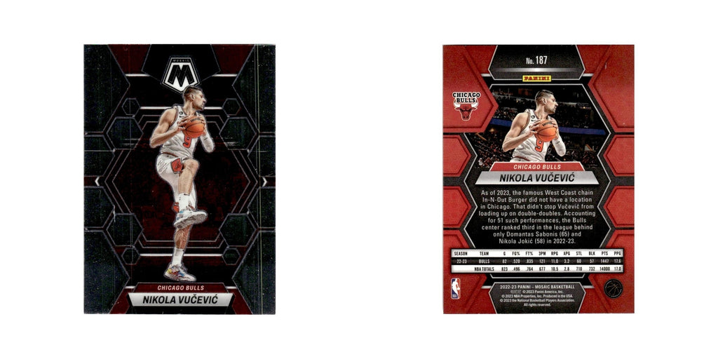 Nikola Vucevic 2022 Panini Mosaic #187 Chicago Bulls Basketball Card NM