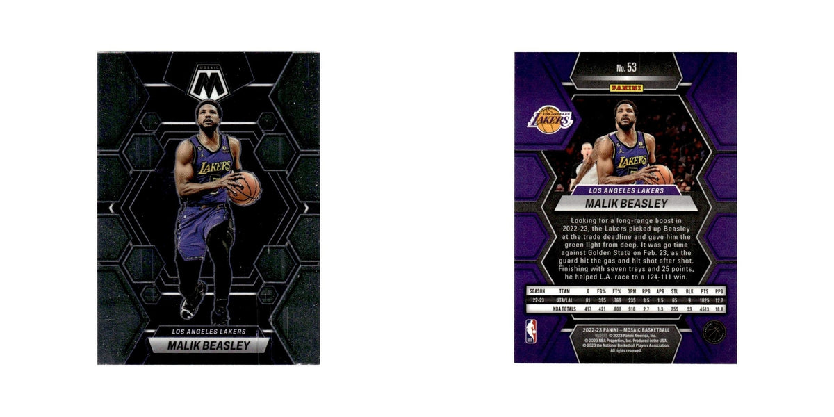 Malik Beasley 2022 Panini Mosaic #53 Los Angeles Lakers Basketball Card NM