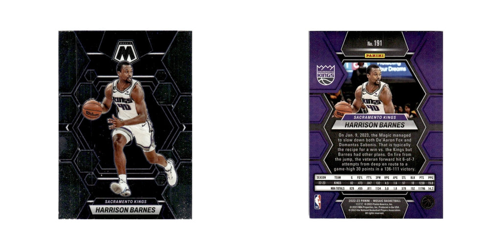 Harrison Barnes 2022 Panini Mosaic #191 Sacramento Kings Basketball Card NM