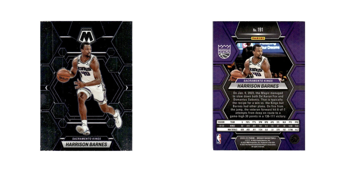 Harrison Barnes 2022 Panini Mosaic #191 Sacramento Kings Basketball Card NM