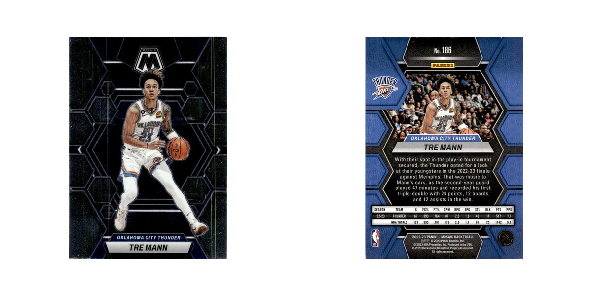 Tre Mann 2022 Panini Mosaic #186 Oklahoma City Thunder Basketball Card NM