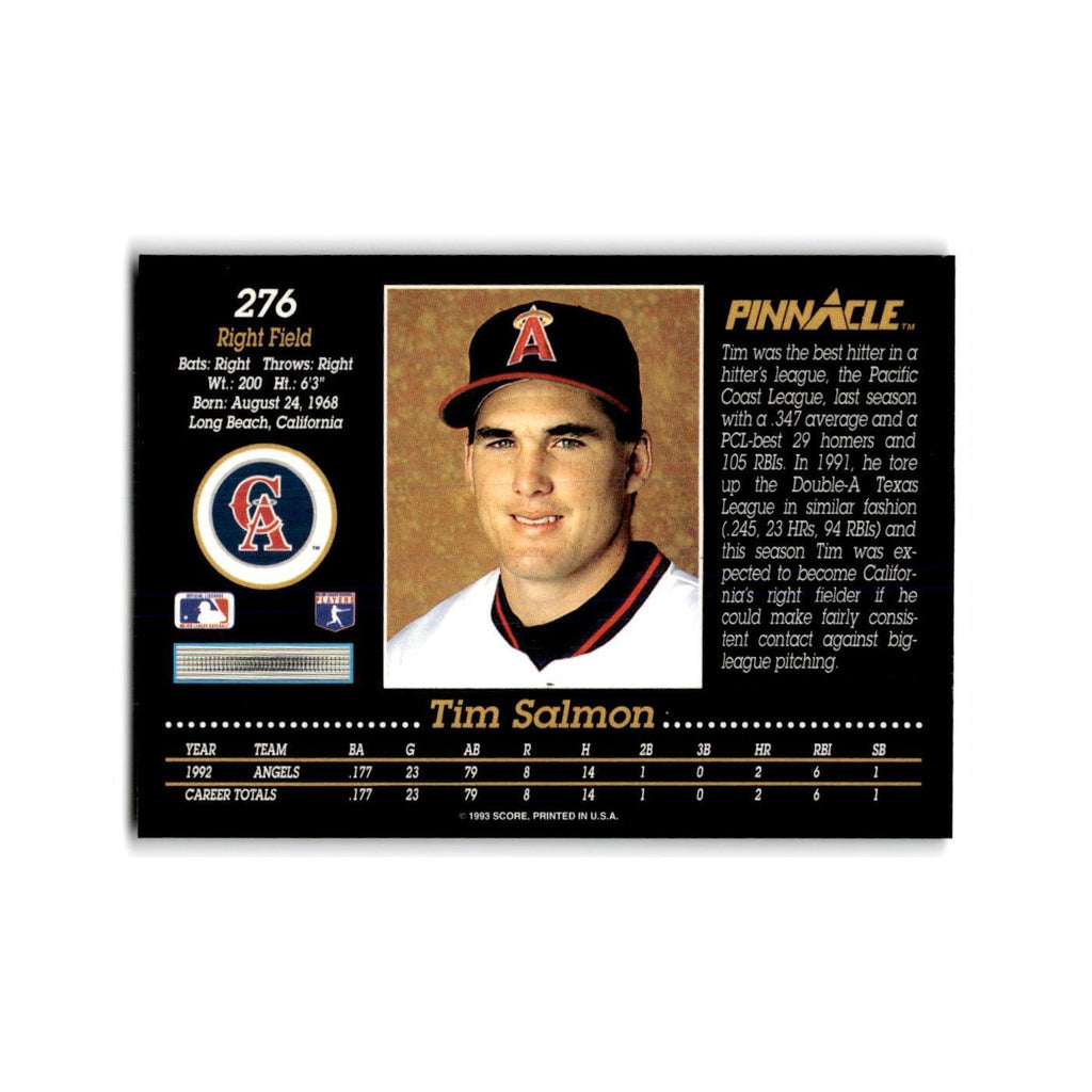 Tim Salmon Rookie 1993 Pinnacle #276 California Angels Baseball Card NM