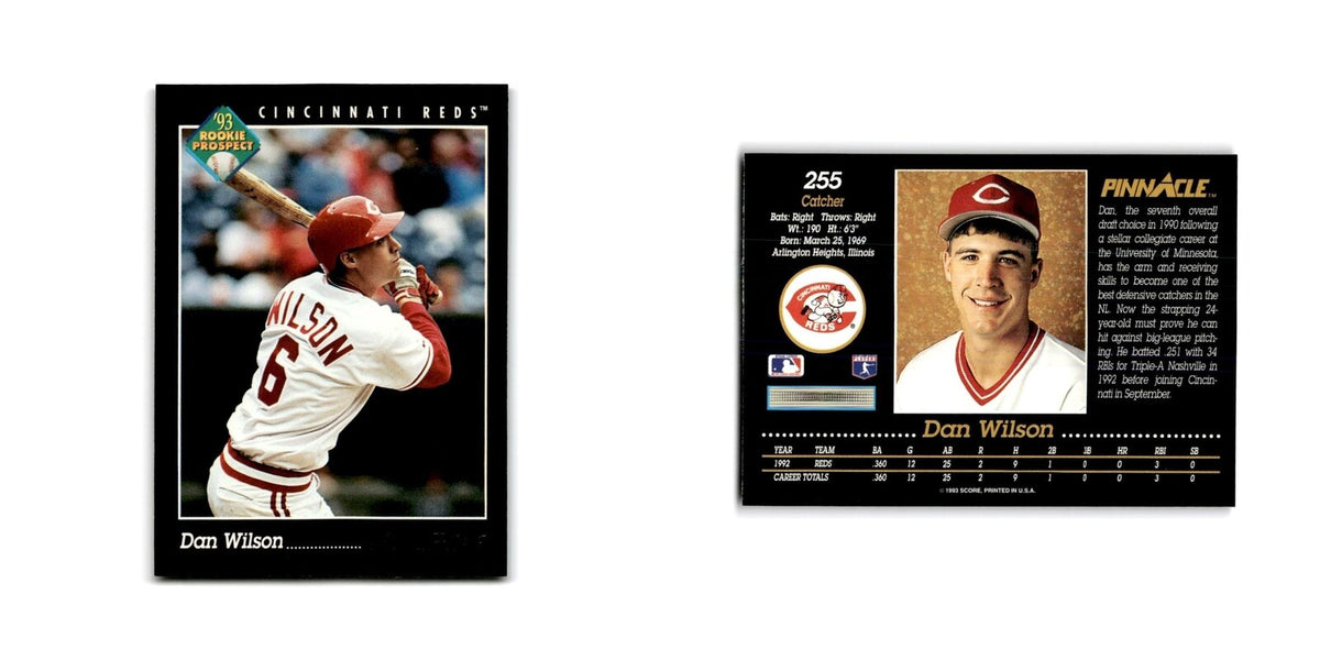 Dan Wilson Rookie 1993 Pinnacle #255 Cincinnati Reds Baseball Card NM