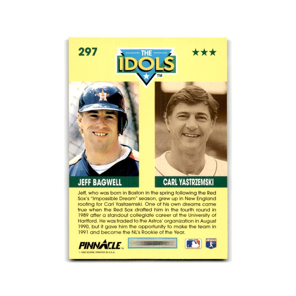 Jeff Bagwell Carl Yastrzemski 1993 Pinnacle #297 NM