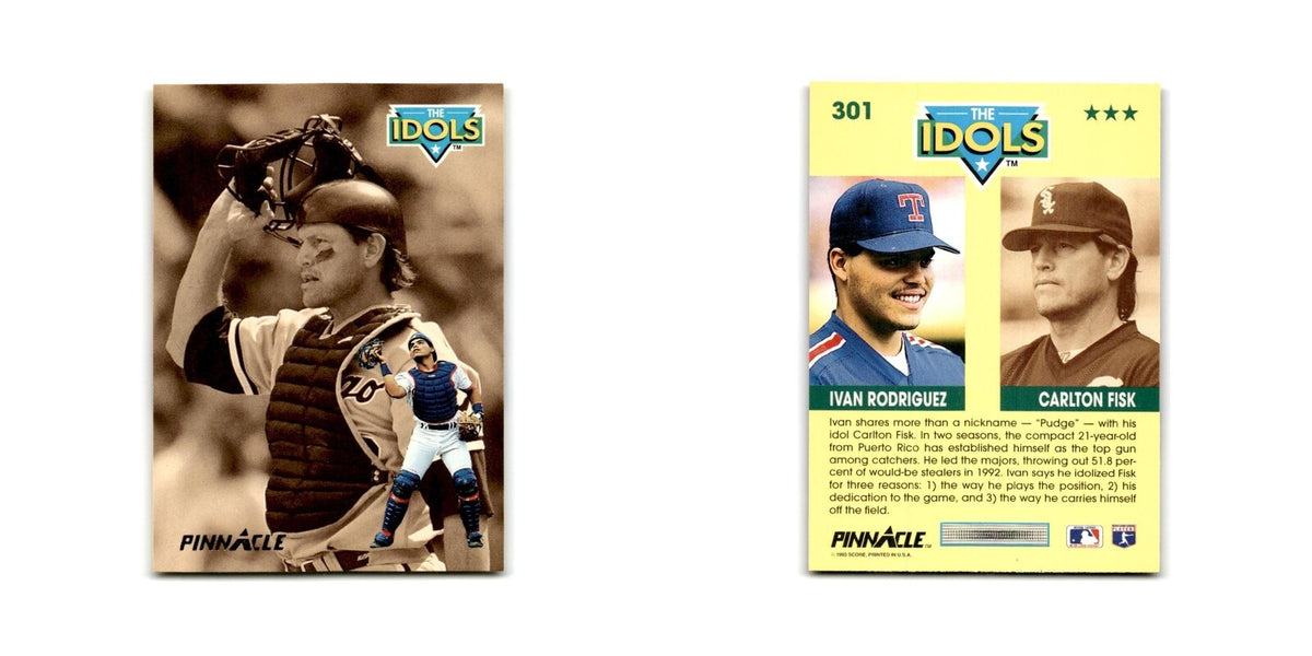 Ivan Rodriguez Carlton Fisk 1993 Pinnacle #301 NM