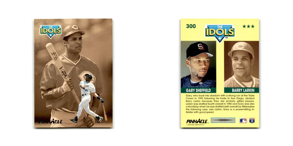 Gary Sheffield Barry Larkin 1993 Pinnacle #300 NM