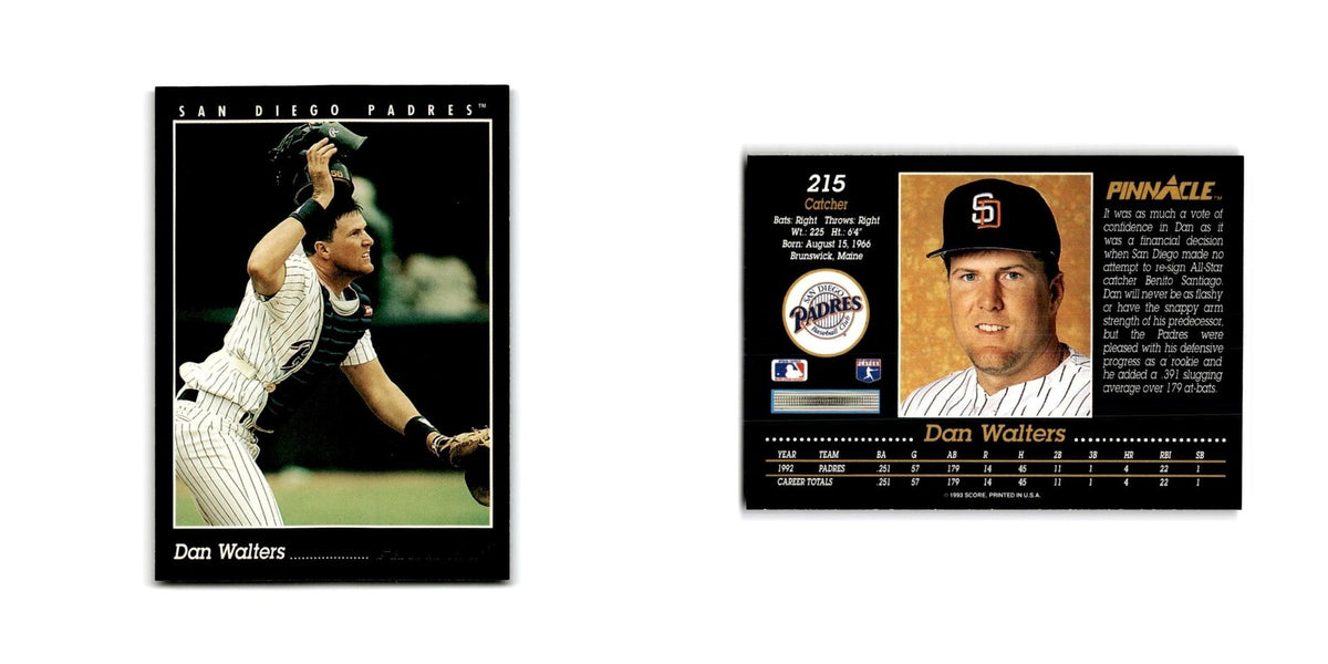 Dan Walters Rookie 1993 Pinnacle #215 San Diego Padres Baseball Card NM