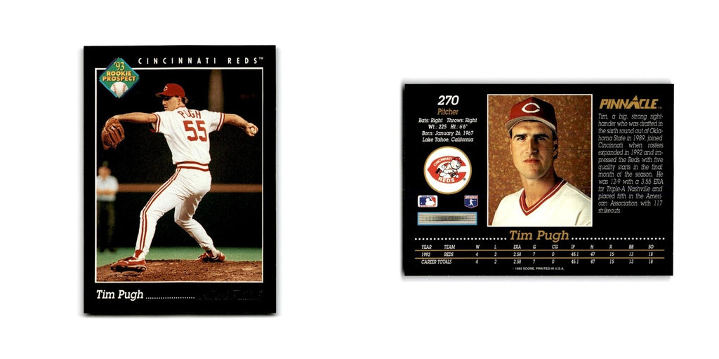 Tim Pugh Rookie 1993 Pinnacle #270 Cincinnati Reds Baseball Card NM