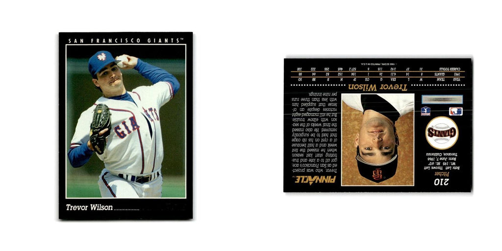 Trevor Wilson 1993 Pinnacle #210 San Francisco Giants Baseball Card NM