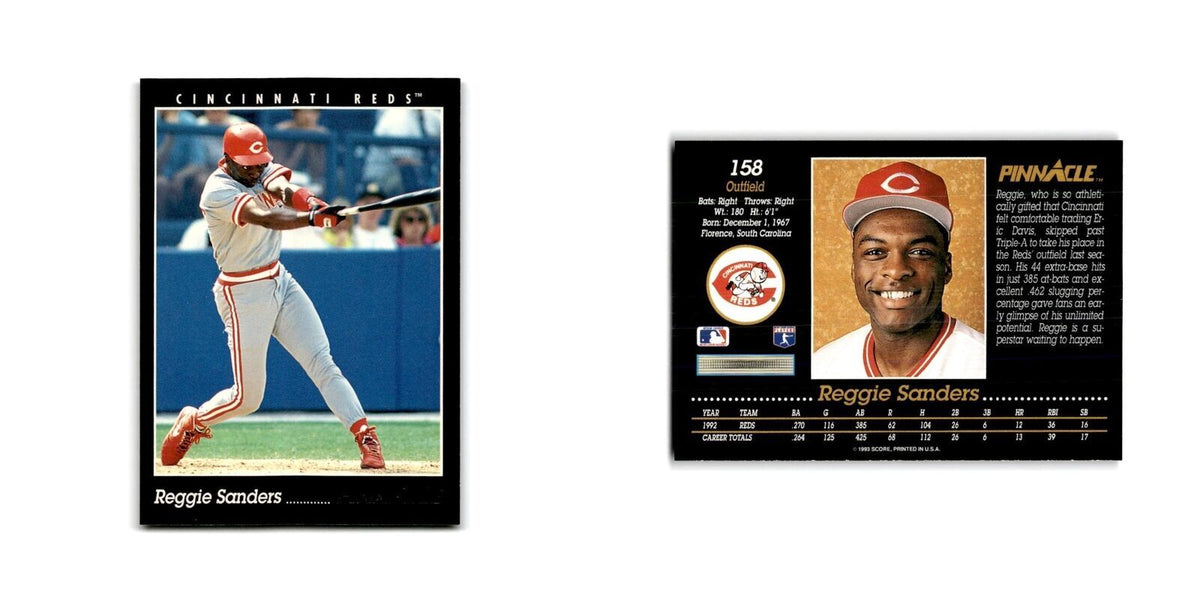 Reggie Sanders 1993 Pinnacle #158 Cincinnati Reds Baseball Card NM