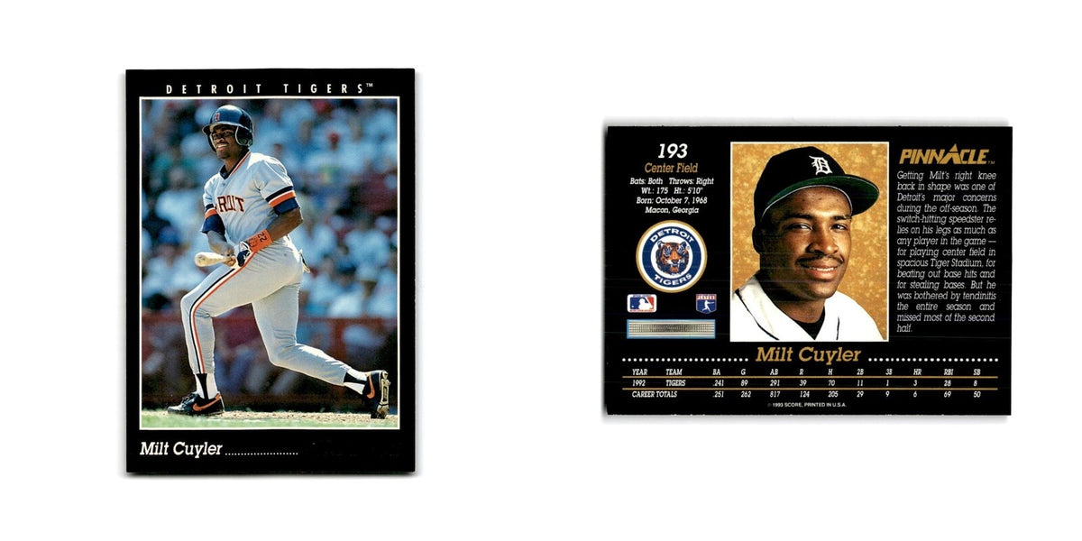 Milt Cuyler 1993 Pinnacle #193 Detroit Tigers Baseball Card NM